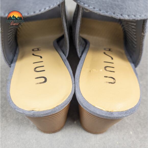 NWOT Unisa Casual Sandal Womens Sling Open Toe Mesh Shoe Block Heel Blue Size 8M - Picture 10 of 12